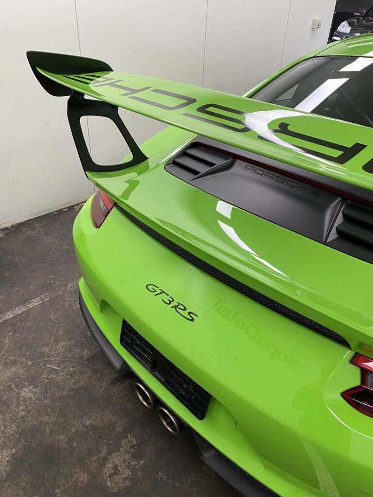 Porsche GT3RS reare detailed showroom ready